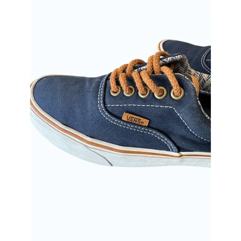 Vans Navy Blue Canvas Sneakers Women’s Size 8 Casual Lace-U Streetwear Low Top